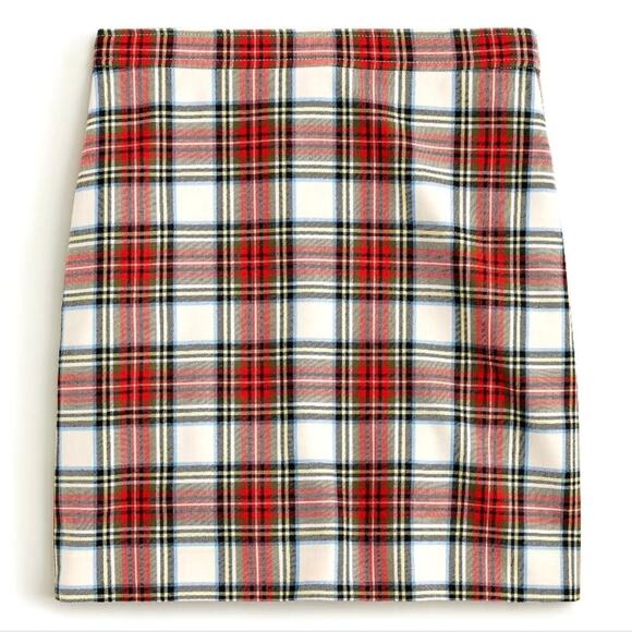 NWT J. Crew 18 Natasha Skirt In Snowy Stewart Tartan Plaid BM885 Holiday - Picture 2 of 8
